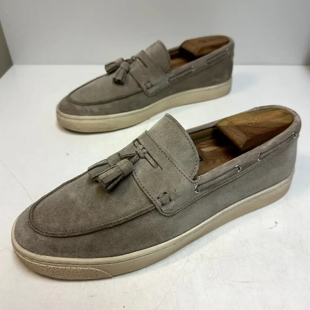 VGUC Brunello Cucinelli Suede Tassel Loafers Sneakers Made in Italy EU 42 US 9 D